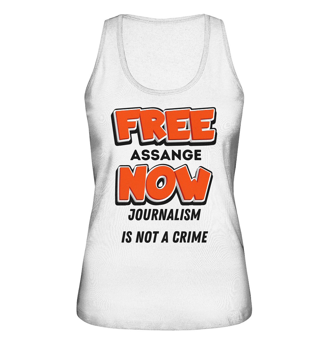 FREE ASSANGE NOW - JOURNALISM IS NOT A CRIME (Ladies Collection 21% Rabatt bis zum Halving 2024)  - Ladies Organic Tank-Top