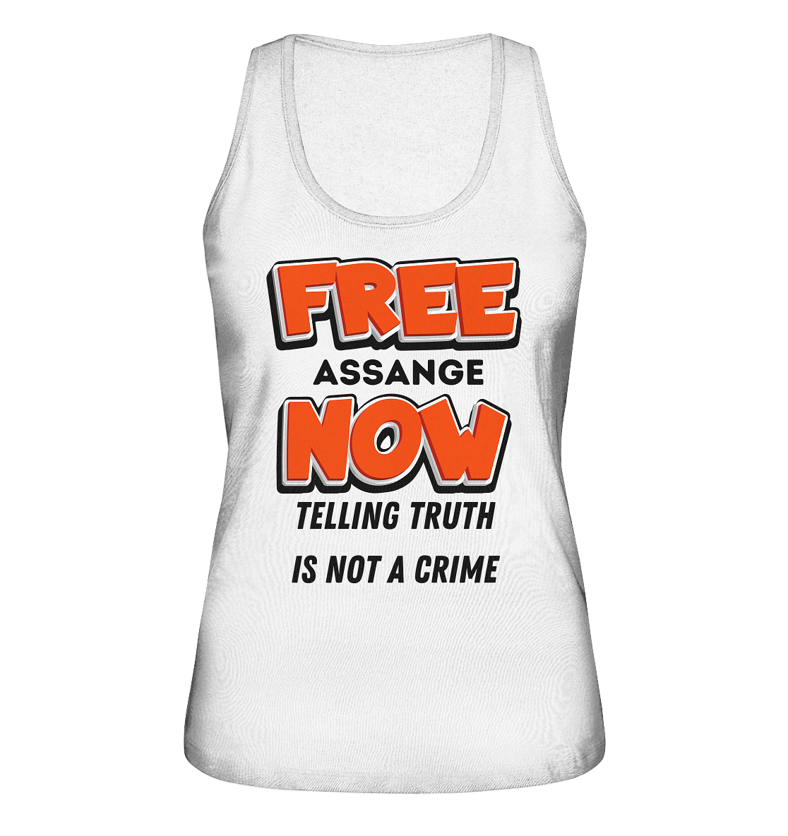 FREE ASSANGE NOW - TELLING TRUTH IS NOT A CRIME (Ladies Collection 21% Rabatt bis zum Halving 2024) - Ladies Organic Tank-Top