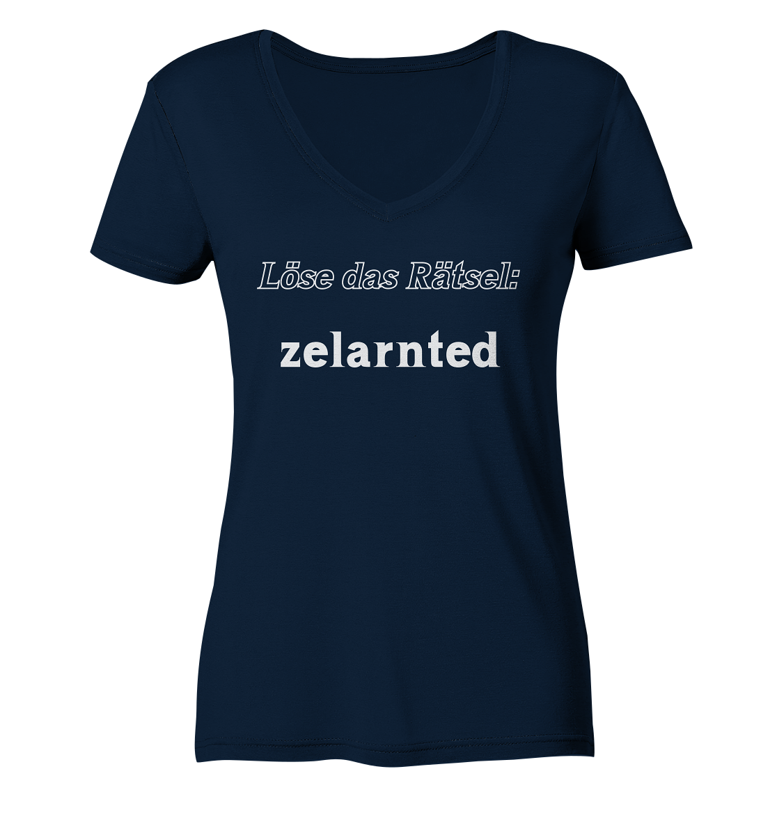 LÖSE DAS RÄTSEL - zelarnted  (Ladies)  - Ladies Organic V-Neck Shirt