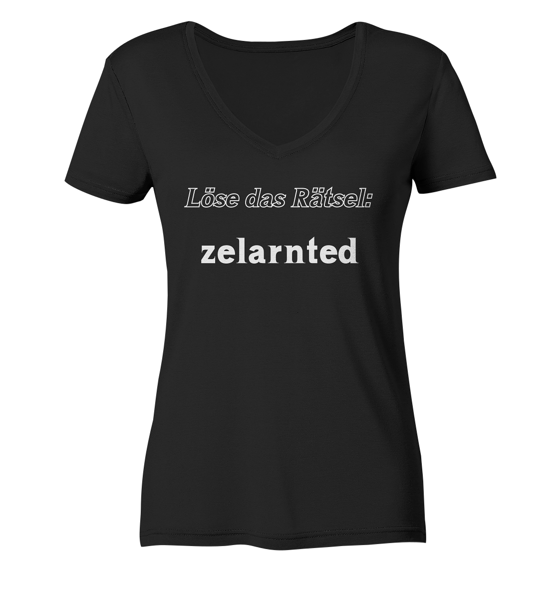 LÖSE DAS RÄTSEL - zelarnted  (Ladies)  - Ladies Organic V-Neck Shirt