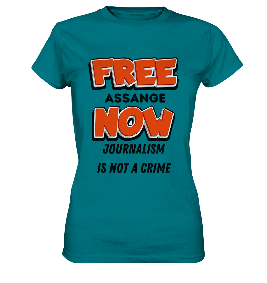 FREE ASSANGE NOW - JOURNALISM IS NOT A CRIME (Ladies Collection 21% Rabatt bis zum Halving 2024)  - Ladies Premium Shirt