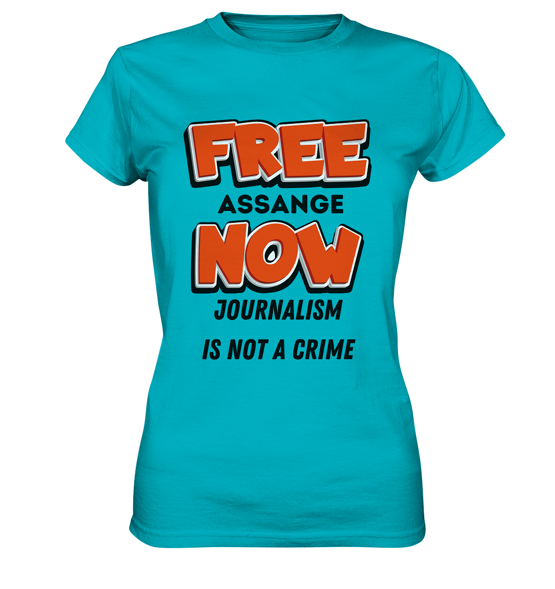 FREE ASSANGE NOW - JOURNALISM IS NOT A CRIME (Ladies Collection 21% Rabatt bis zum Halving 2024)  - Ladies Premium Shirt