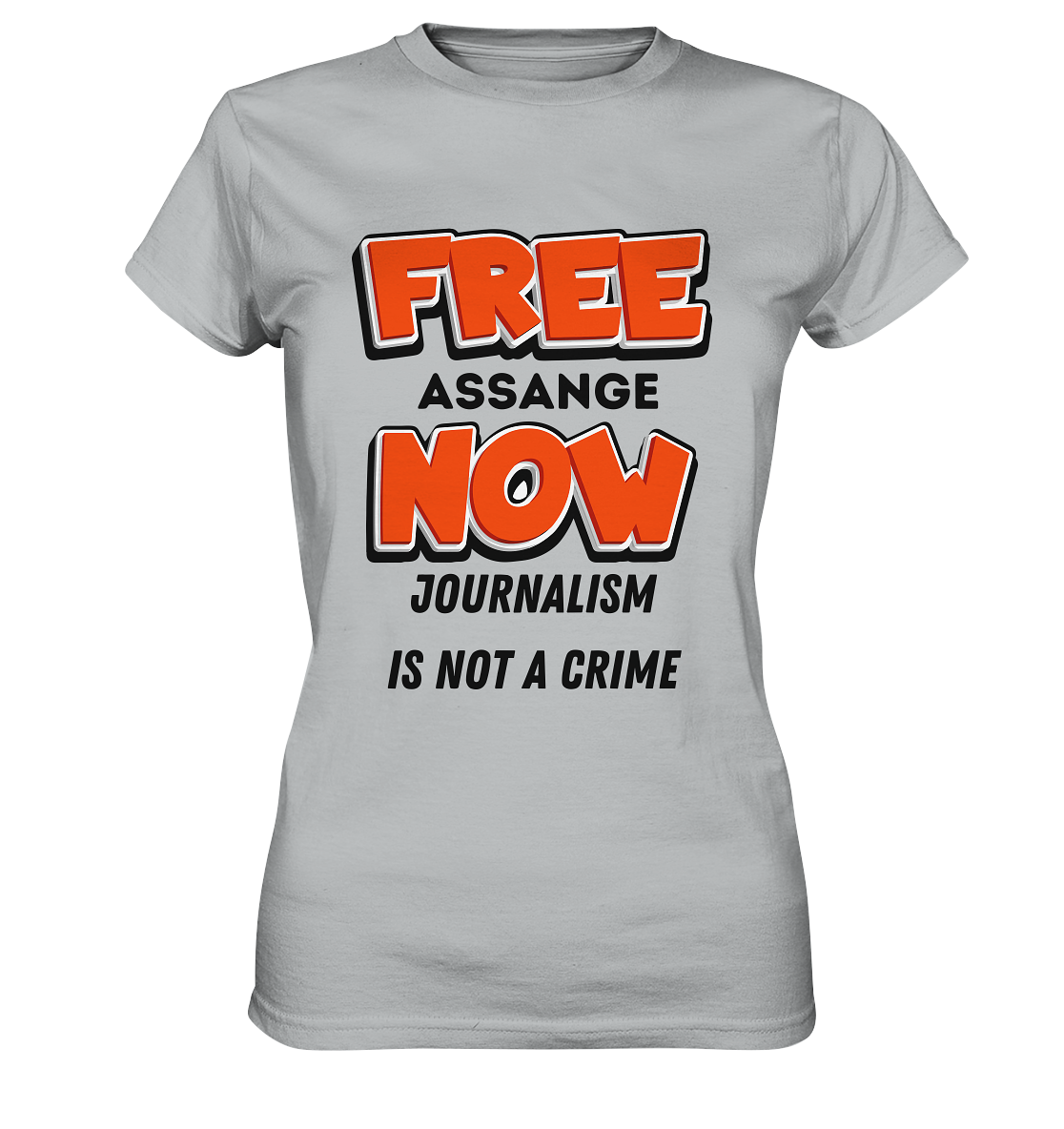 FREE ASSANGE NOW - JOURNALISM IS NOT A CRIME (Ladies Collection 21% Rabatt bis zum Halving 2024)  - Ladies Premium Shirt