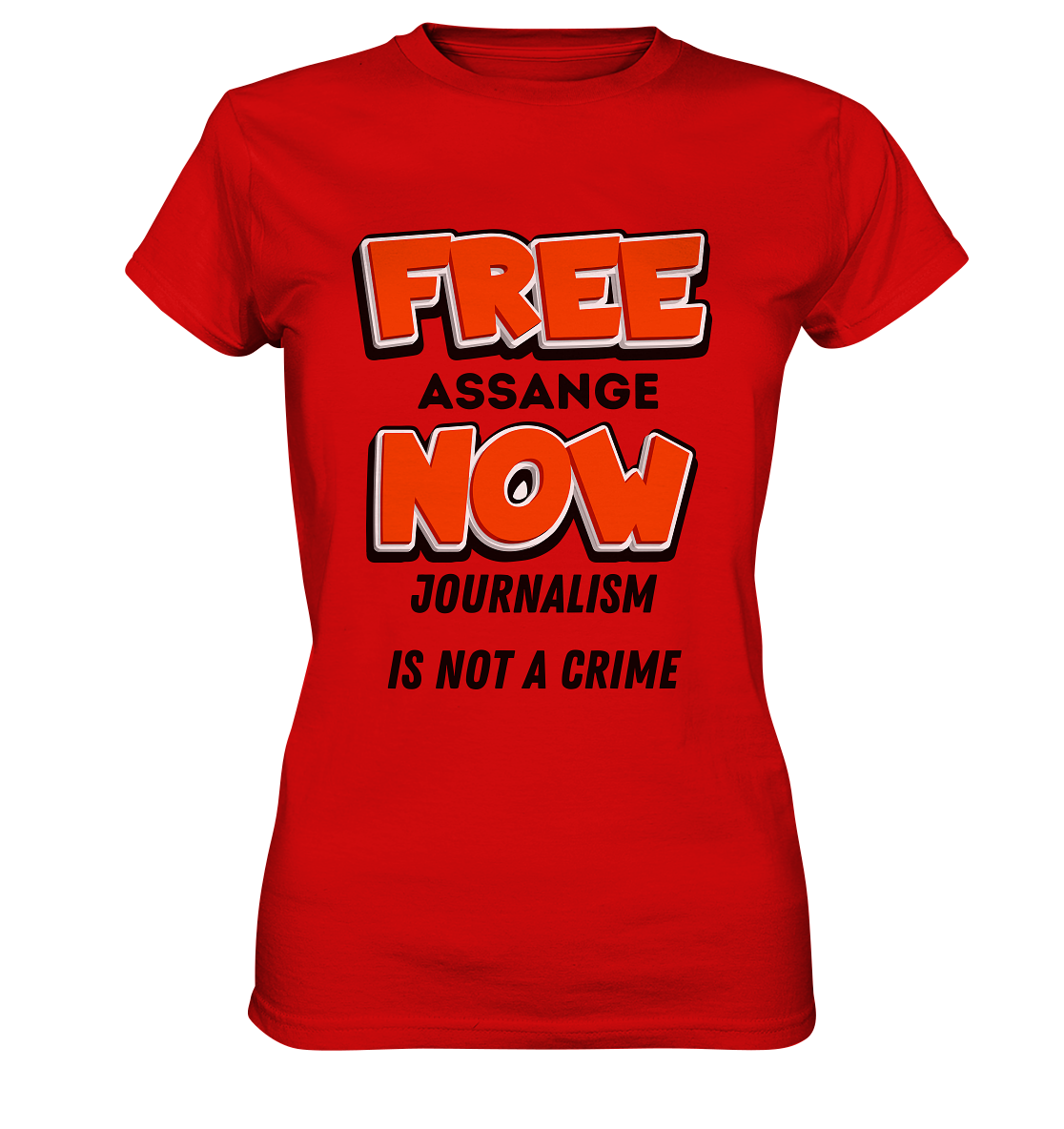 FREE ASSANGE NOW - JOURNALISM IS NOT A CRIME (Ladies Collection 21% Rabatt bis zum Halving 2024)  - Ladies Premium Shirt