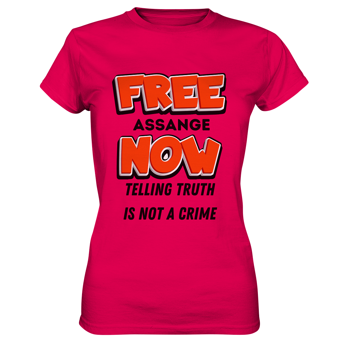 FREE ASSANGE NOW - TELLING TRUTH IS NOT A CRIME (Ladies Collection 21% Rabatt bis zum Halving 2024) - Ladies Premium Shirt