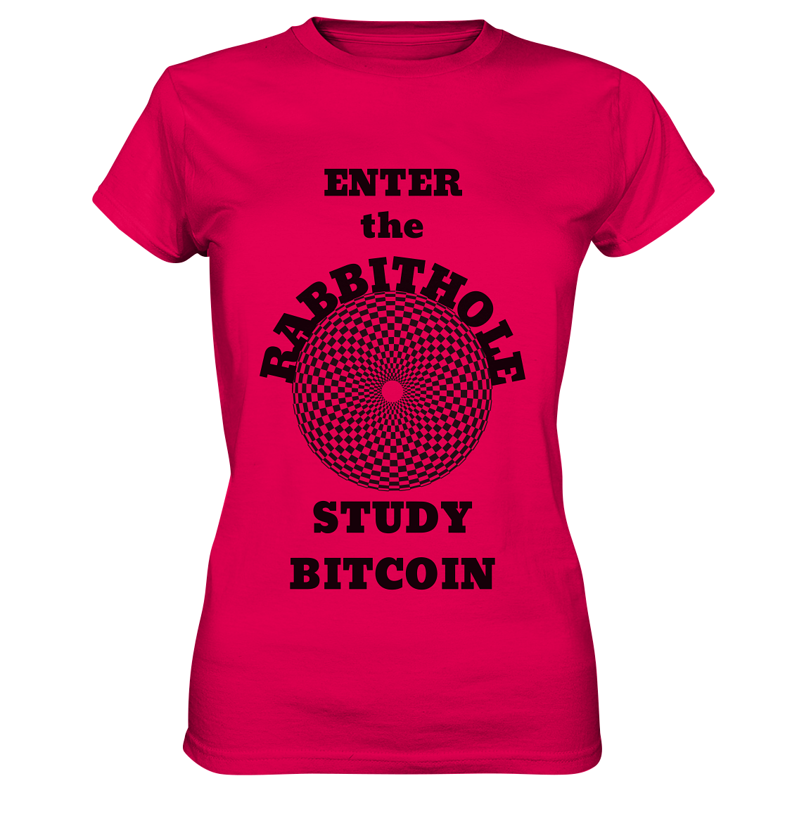 ENTER the RABBITHOLE - STUDY BITCOIN # Ladies Collection 21% Rabatt bis zum Halving 2024  - Ladies Premium Shirt