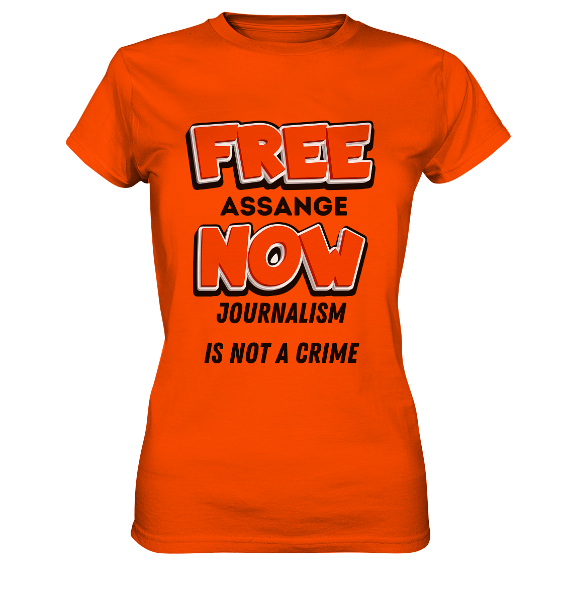 FREE ASSANGE NOW - JOURNALISM IS NOT A CRIME (Ladies Collection 21% Rabatt bis zum Halving 2024)  - Ladies Premium Shirt