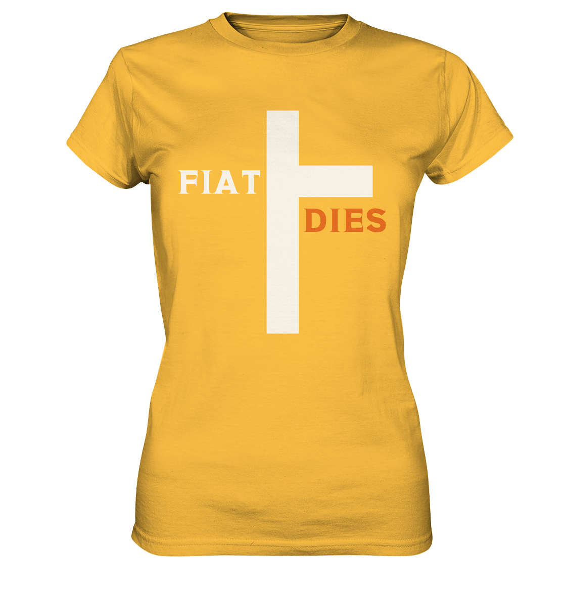 FIAT DIES (weiss / orange) - Ladies Collection - Ladies Premium Shirt