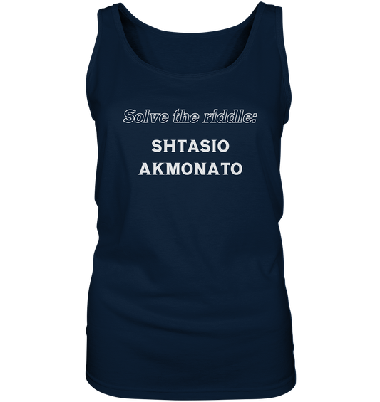 Solve the riddle - SHTASIO AKMONATO - Ladies Tank-Top