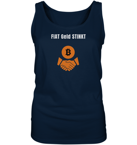 FIAT Geld STINKT (Ladies Collection 21% Rabatt bis zum Halving 2024) - Ladies Tank-Top