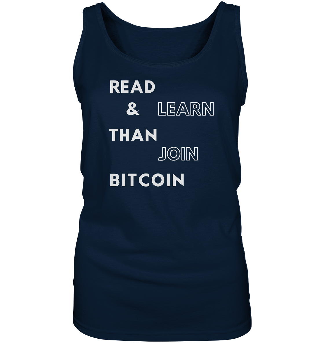 READ & LEARN THAN JOIN BITCOIN - Ladies Collection - Ladies Tank-Top