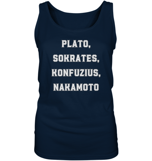 PLATO, SOKRATES, KONFUZIUS, NAKAMOTO - Ladies Collection - Ladies Tank-Top