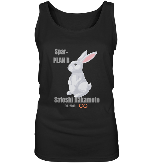 Spar-PLAN B SATOSHI NAKAMOTO Est. 2009 (unendlich) - LADIES COLLECTION 21% automat. Rabatt bis zum Halving 2024  - Ladies Tank-Top