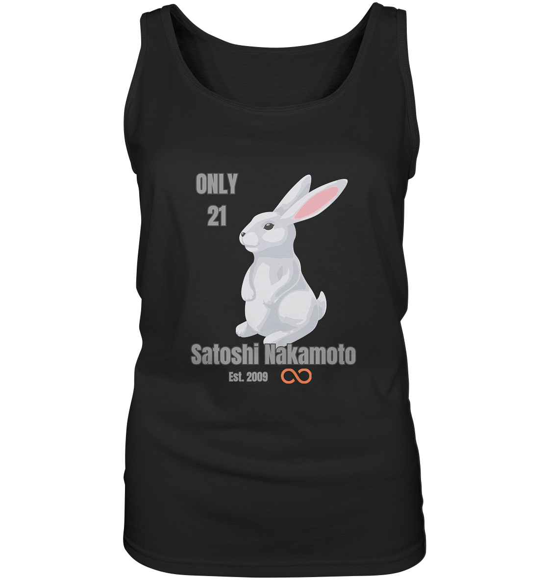 SATOSHI NAKAMOTO Est. 2009 (unendlich) ONLY 21- LADIES COLLECTION 21% automat. Rabatt bis zum Halving 2024  - Ladies Tank-Top