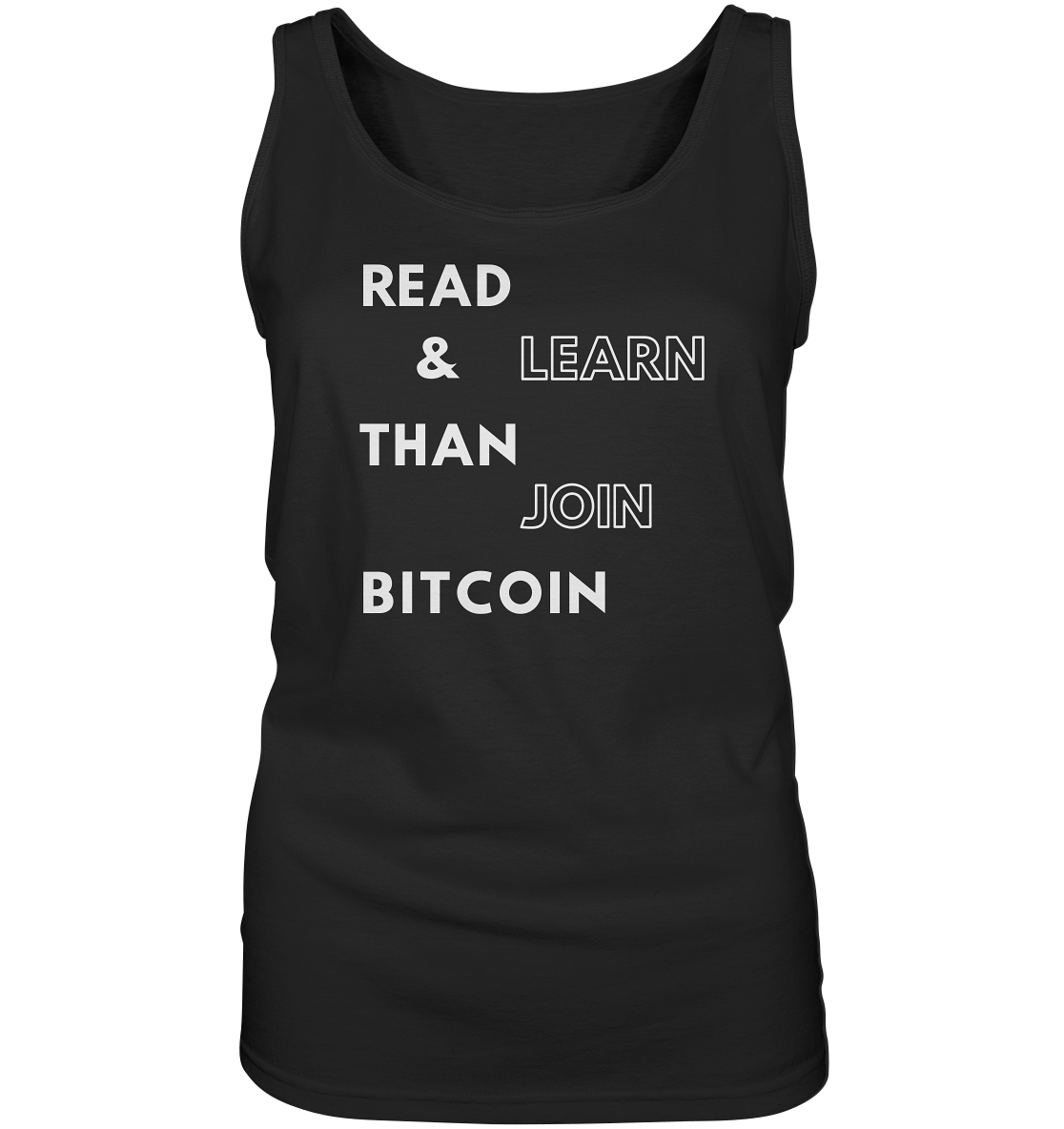 READ & LEARN THAN JOIN BITCOIN - Ladies Collection - Ladies Tank-Top