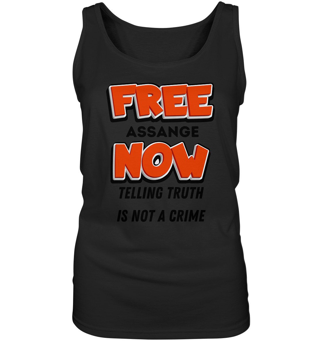 FREE ASSANGE NOW - TELLING TRUTH IS NOT A CRIME (Ladies Collection 21% Rabatt bis zum Halving 2024) - Ladies Tank-Top