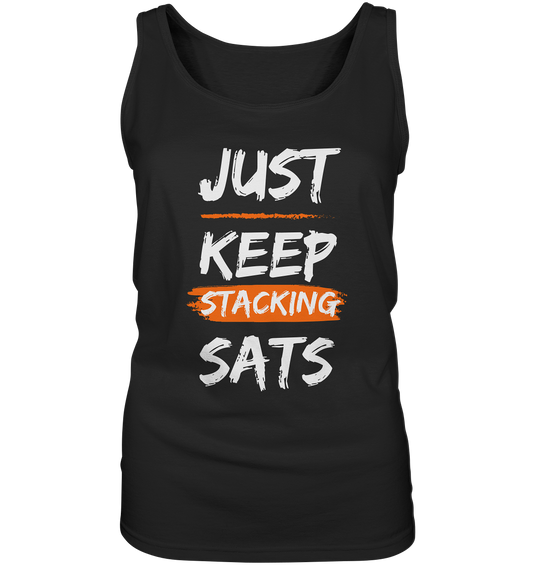 JUST KEEP STACKING SATS - LADIES COLLECTION 21% automat. Rabatt bis zum Halving 2024   - Ladies Tank-Top