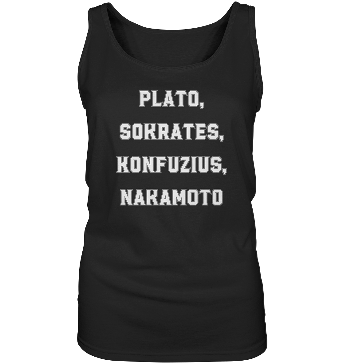 PLATO, SOKRATES, KONFUZIUS, NAKAMOTO - Ladies Collection - Ladies Tank-Top