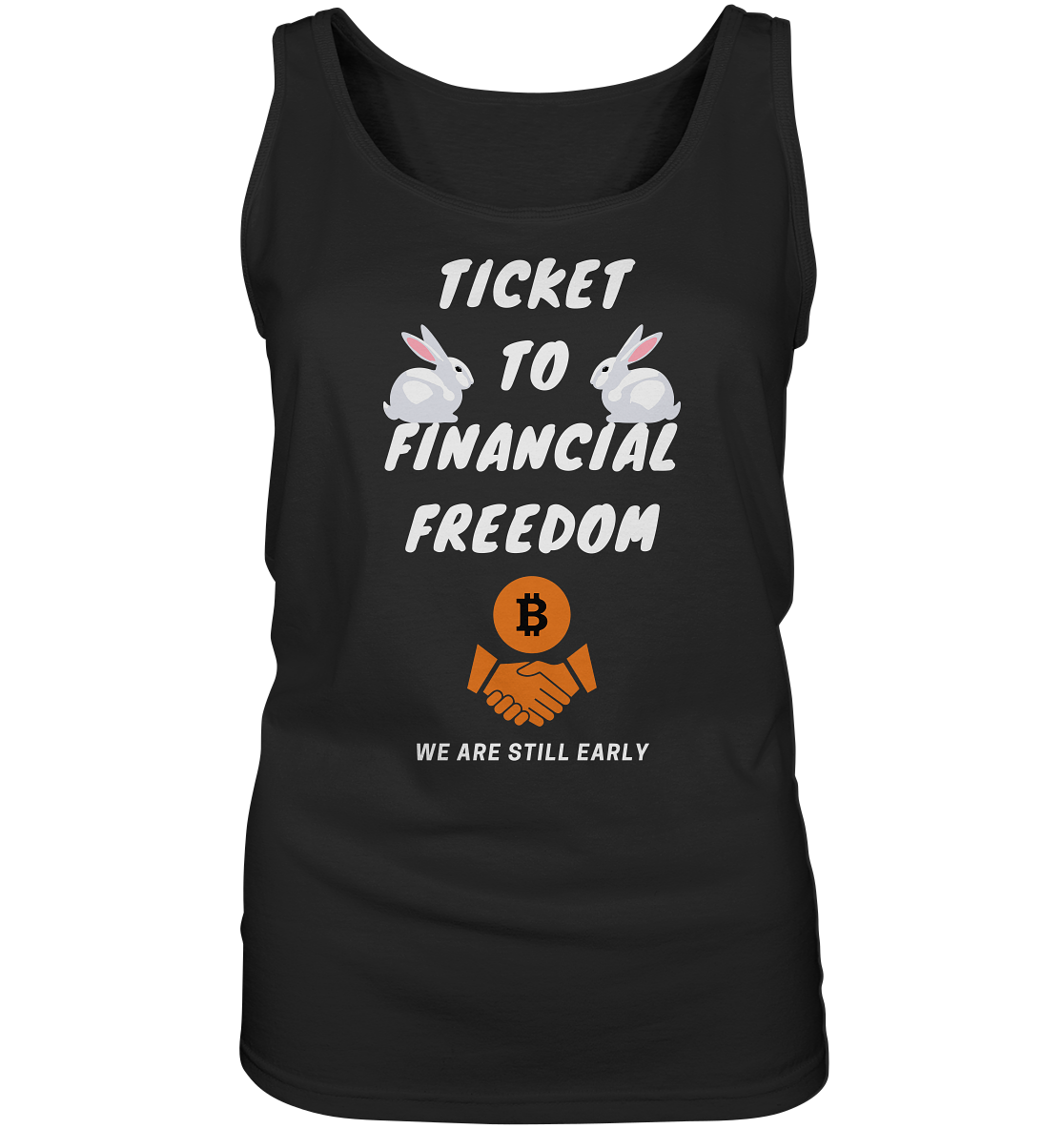 TICKET TO FINANCIAL FREEDOM - rabbit version (Ladies Collection 21% Rabatt bis zum Halving 2024) - Ladies Tank-Top