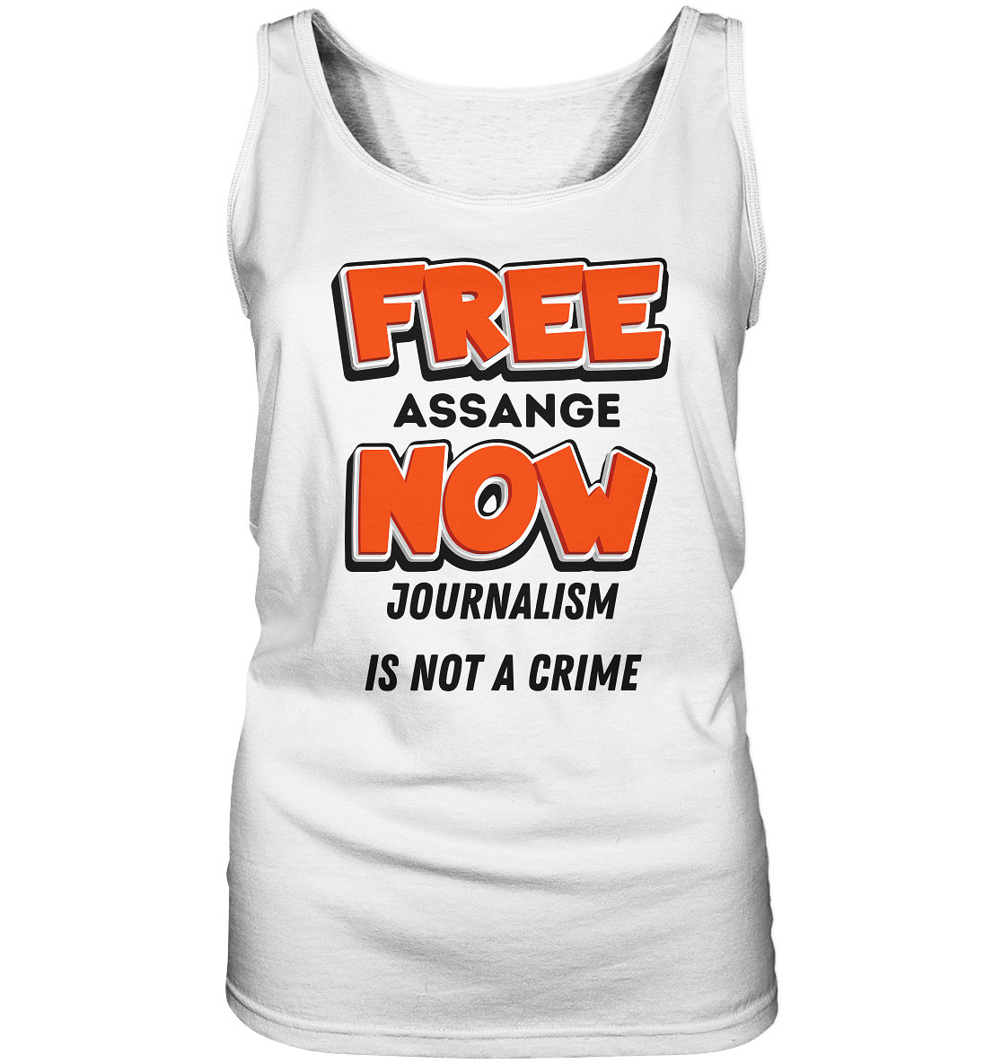 FREE ASSANGE NOW - JOURNALISM IS NOT A CRIME (Ladies Collection 21% Rabatt bis zum Halving 2024)  - Ladies Tank-Top