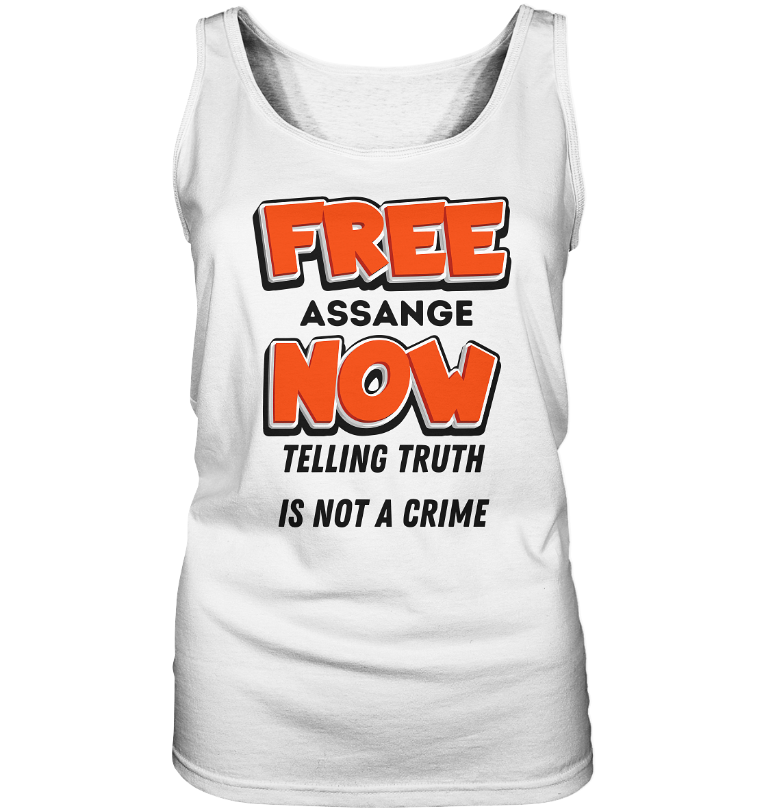 FREE ASSANGE NOW - TELLING TRUTH IS NOT A CRIME (Ladies Collection 21% Rabatt bis zum Halving 2024) - Ladies Tank-Top