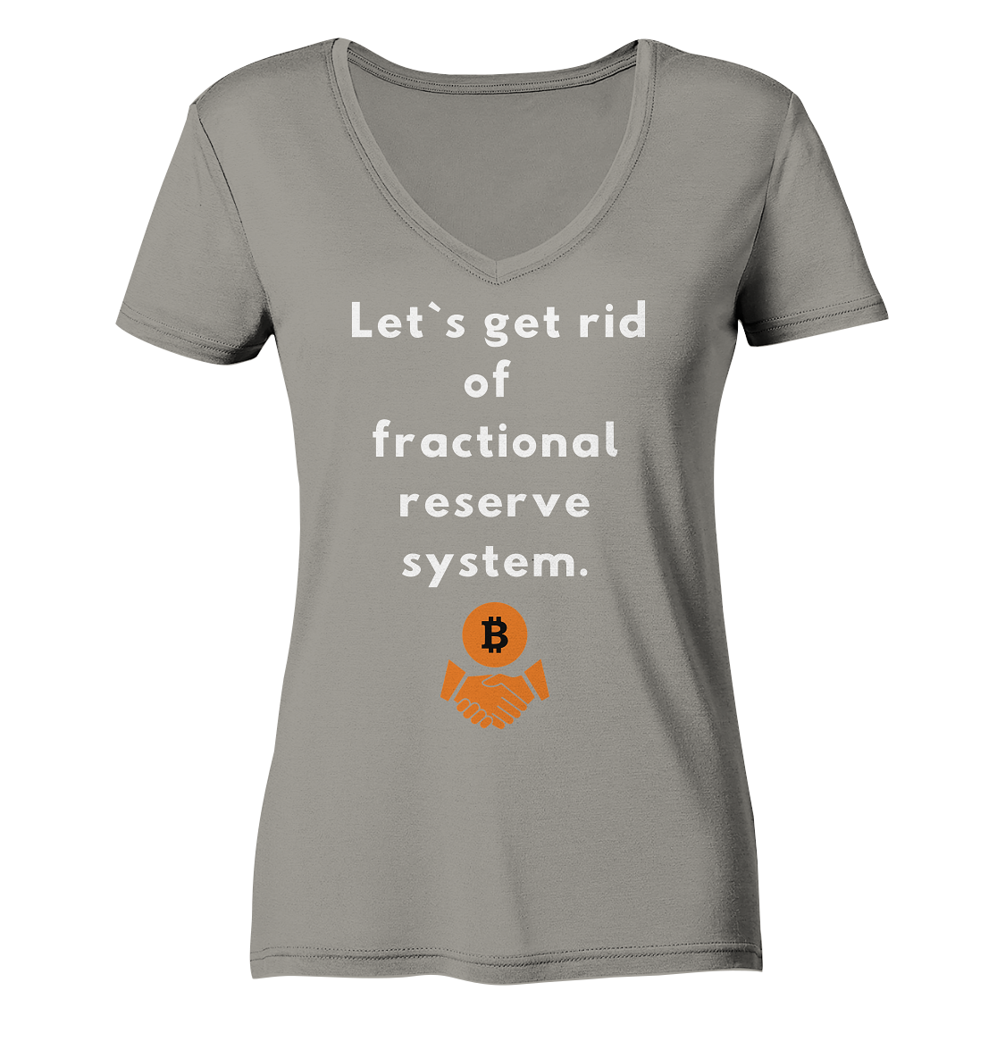 Let`s get rid of fractional reserve system (Ladies Collection 21% Rabatt bis zum Halving 2024) - Ladies V-Neck Shirt