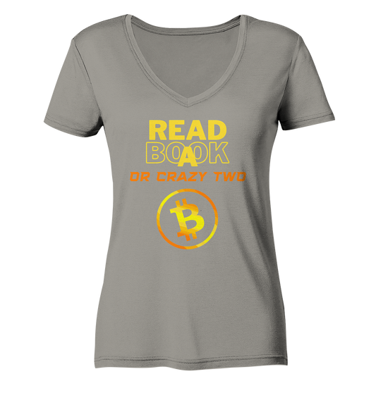 READ A BOOK OR CRAZY TWO - Ladies Collection - Ladies V-Neck Shirt