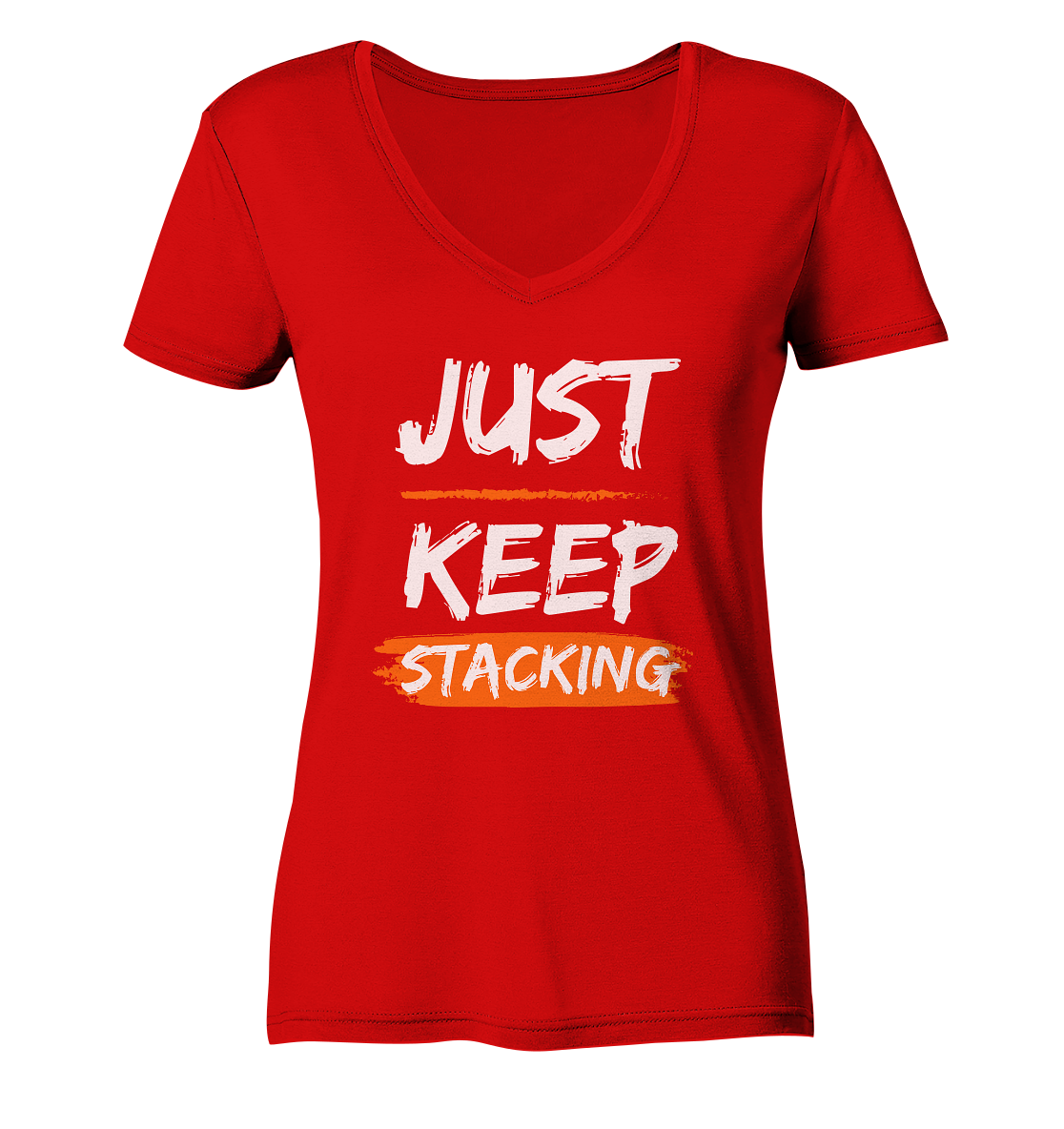 JUST KEEP STACKING - LADIES COLLECTION 21% automat. Rabatt bis zum Halving 2024   - Ladies V-Neck Shirt