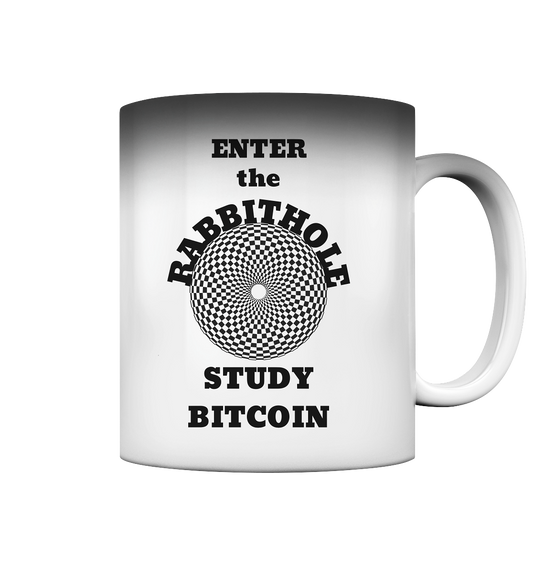 ENTER the RABBITHOLE - STUDY BITCOIN  - Magic Mug