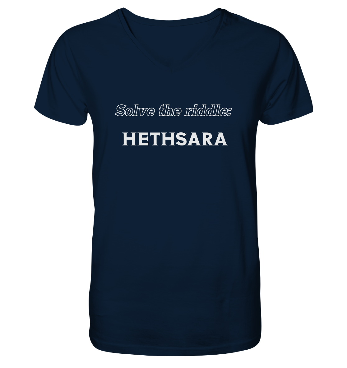 SOLVE THE RIDDLE - HETHSARA - Mens Organic V-Neck Shirt