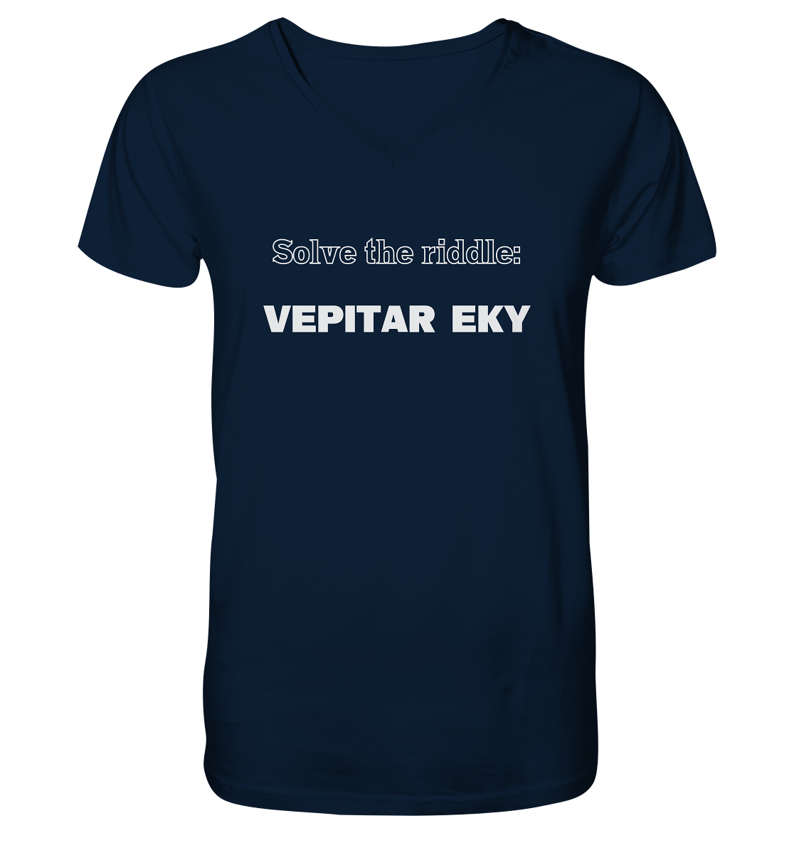 SOLVE THE RIDDLE - VEPITAR EKY - Mens Organic V-Neck Shirt