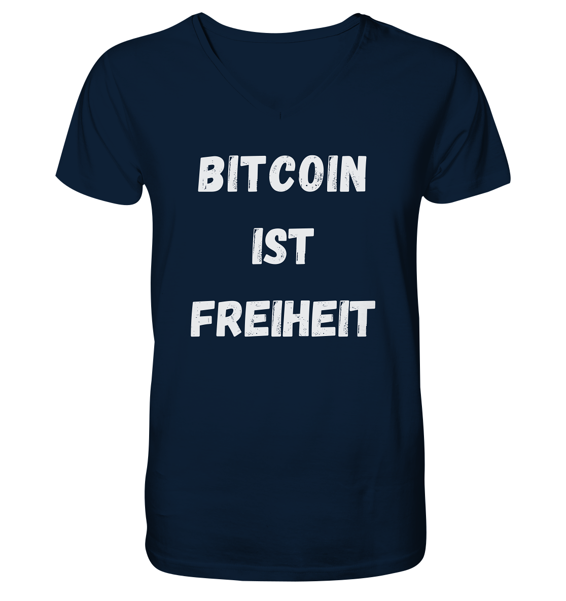 BITCOIN IST FREIHEIT - Mens Organic V-Neck Shirt