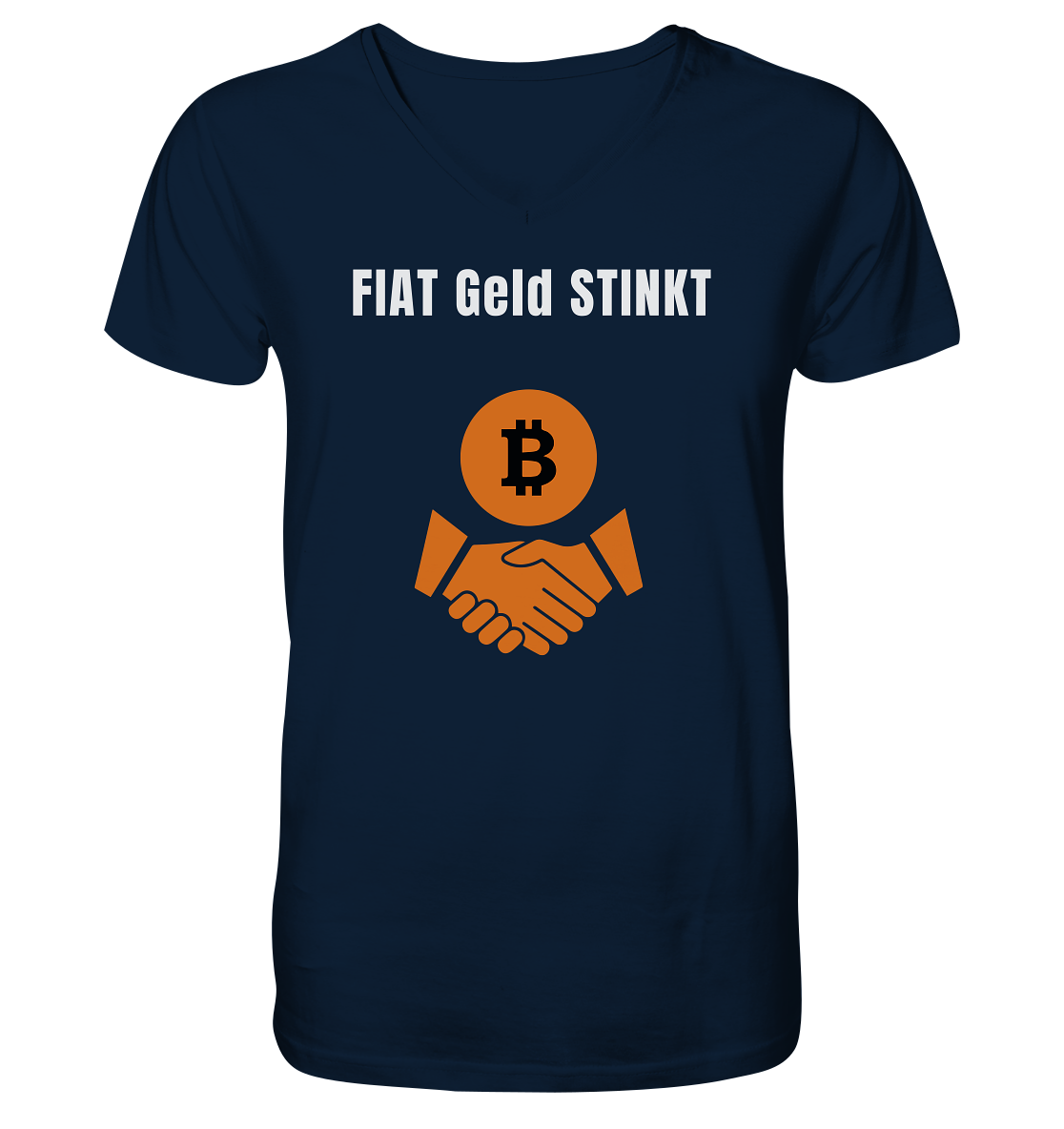 FIAT Geld stinkt - Mens Organic V-Neck Shirt