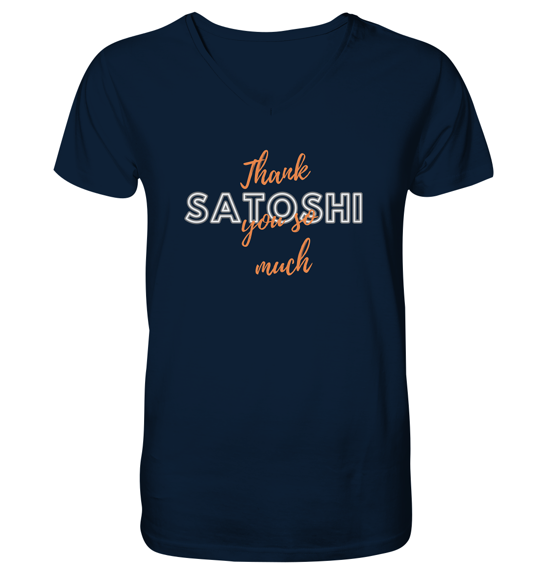 THANK YOU SO MUCH SATOSHI (Variante Chaos) - Mens Organic V-Neck Shirt