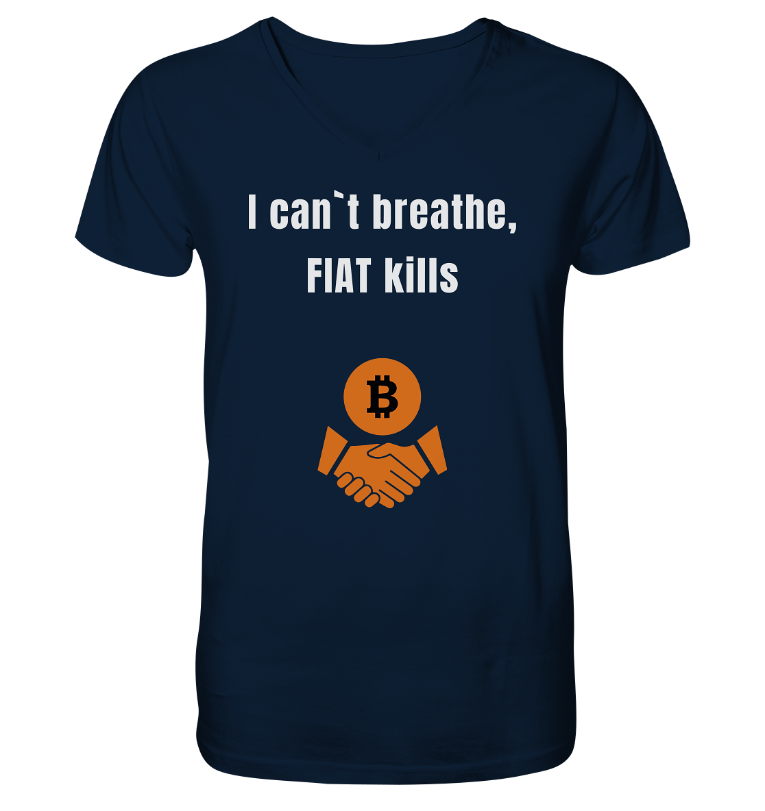 I can`t breathe, FIAT kills  - Mens Organic V-Neck Shirt