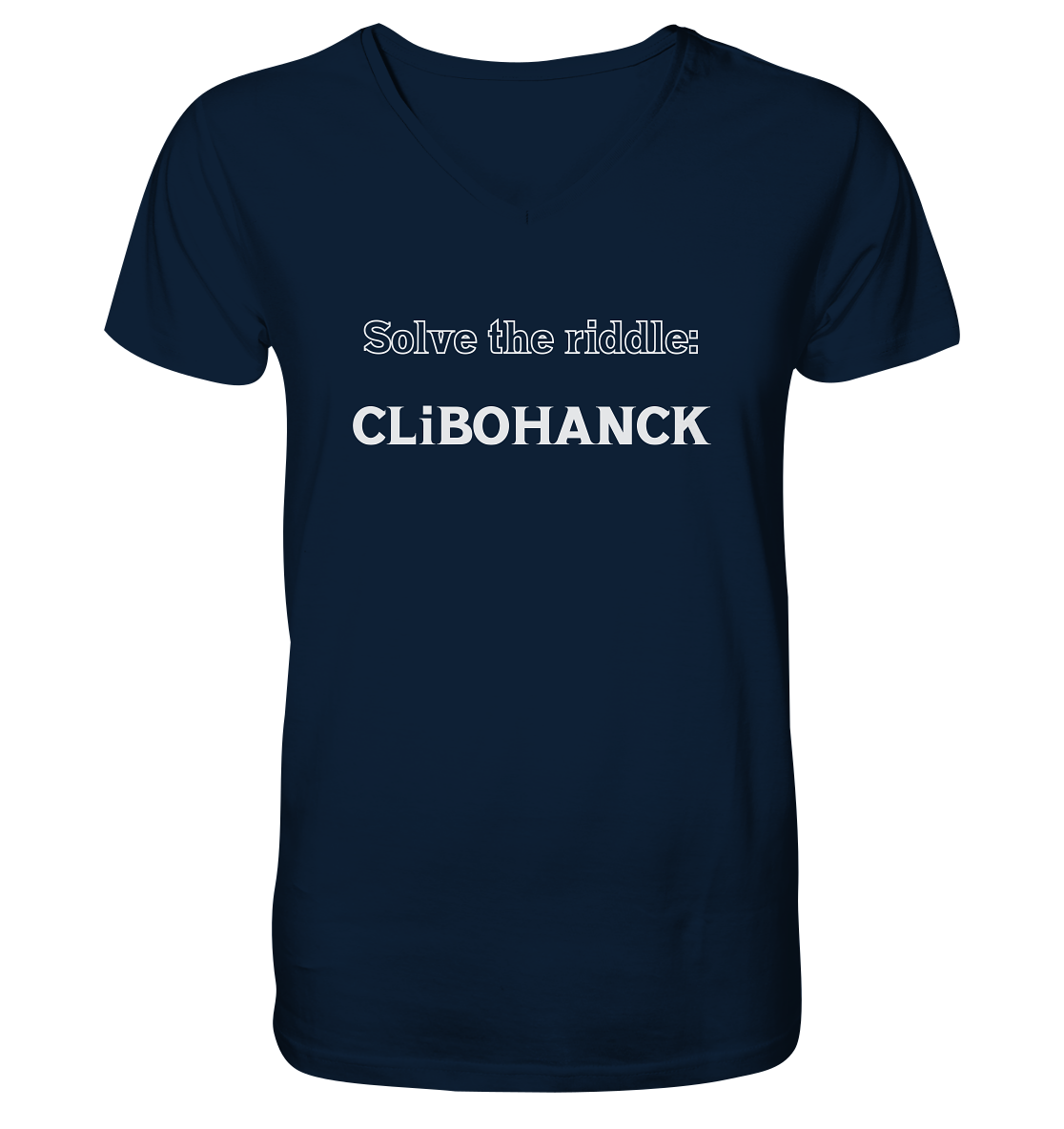 SOLVE THE RIDDLE - CLiBOHANCK - Mens Organic V-Neck Shirt