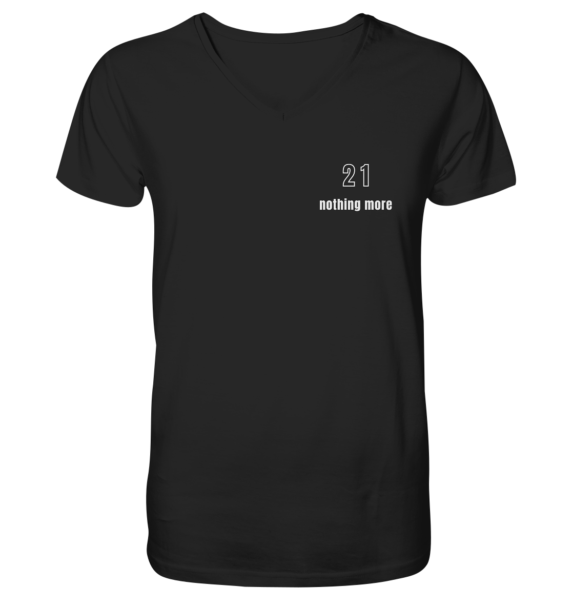 Minimalistisch - 21 nothing more - Mens Organic V-Neck Shirt