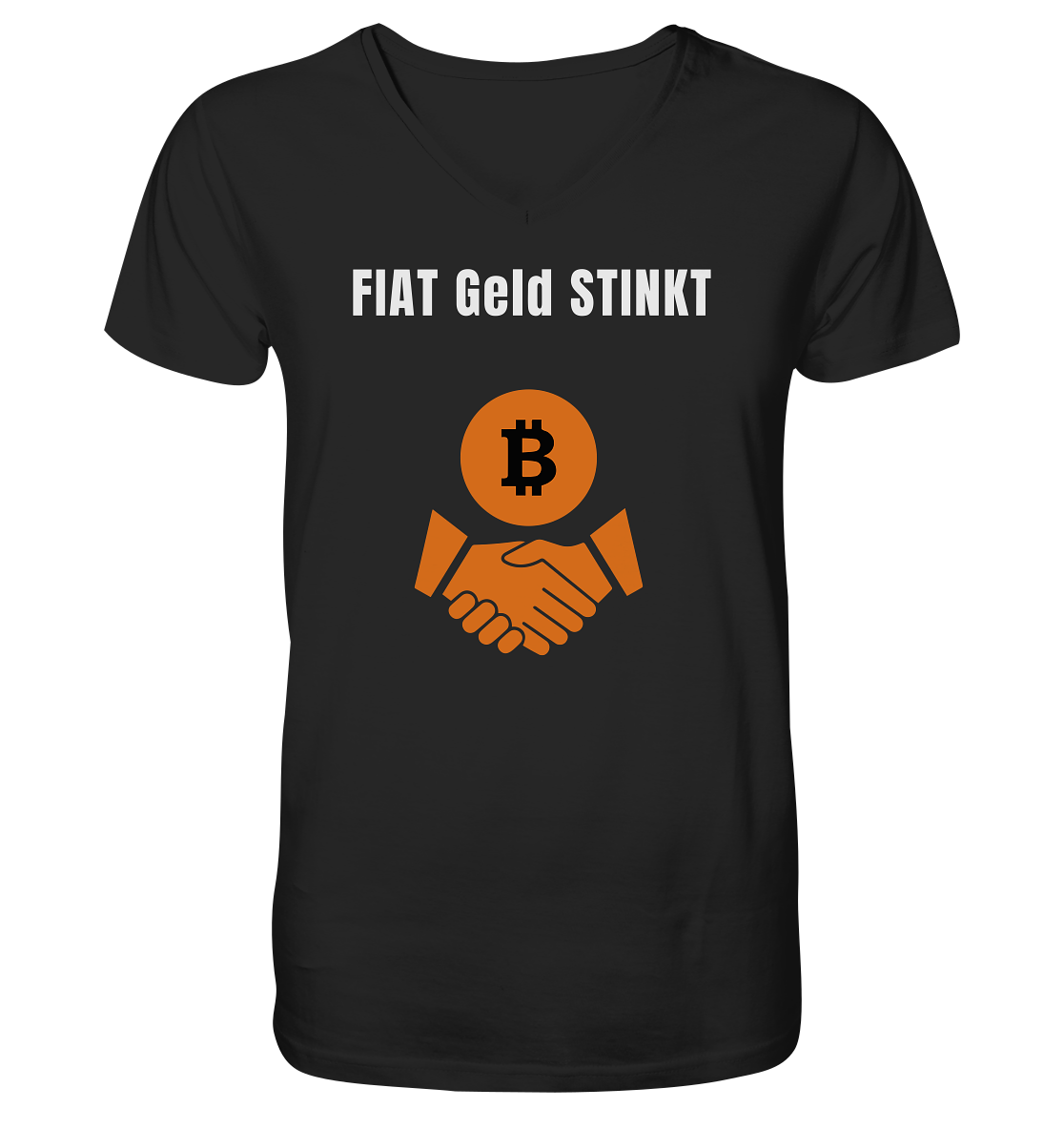 FIAT Geld stinkt - Mens Organic V-Neck Shirt