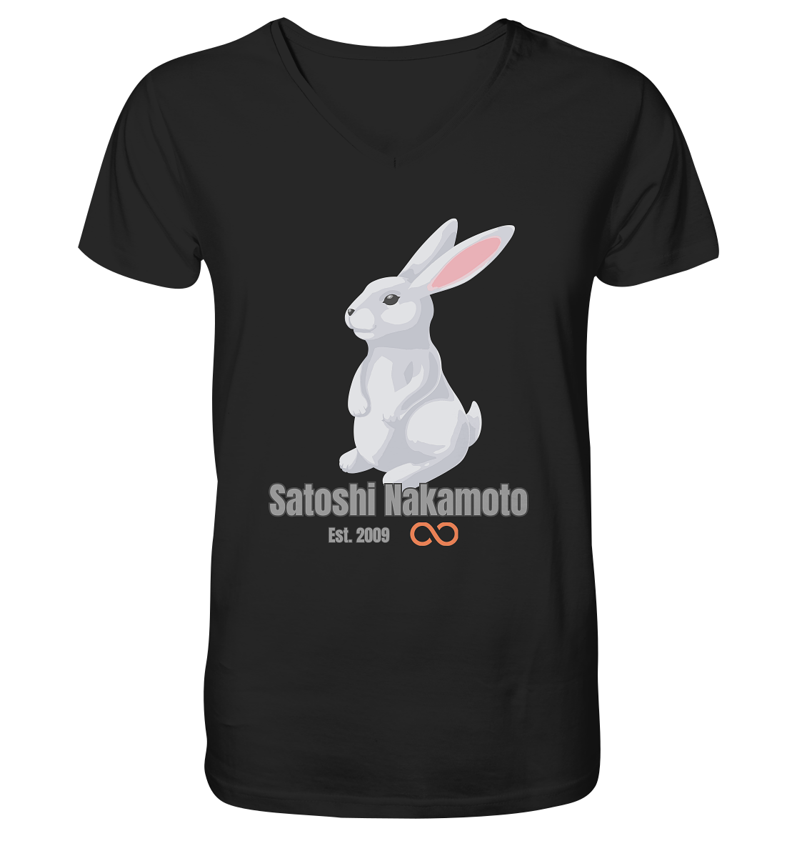 SATOSHI NAKAMOTO Est. 2009 (unendlich) - Mens Organic V-Neck Shirt