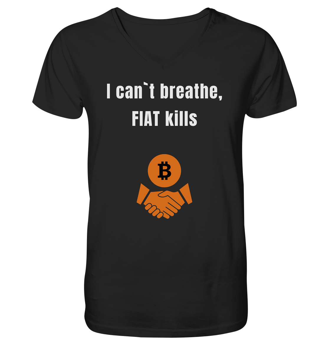 I can`t breathe, FIAT kills  - Mens Organic V-Neck Shirt