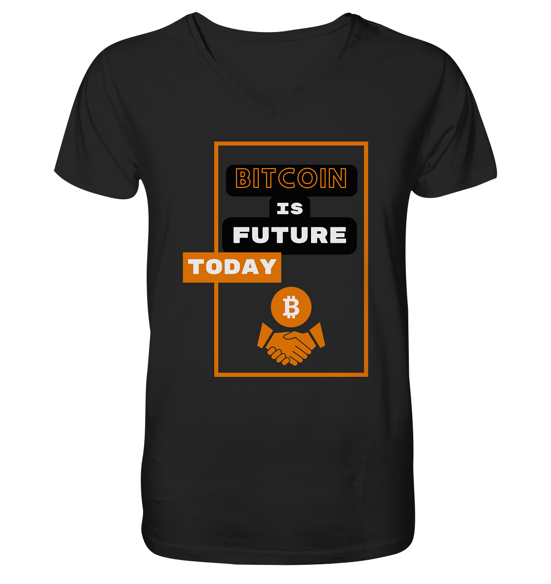 BITCOIN IS FUTURE TODAY - Mens Organic V-Neck Shirt