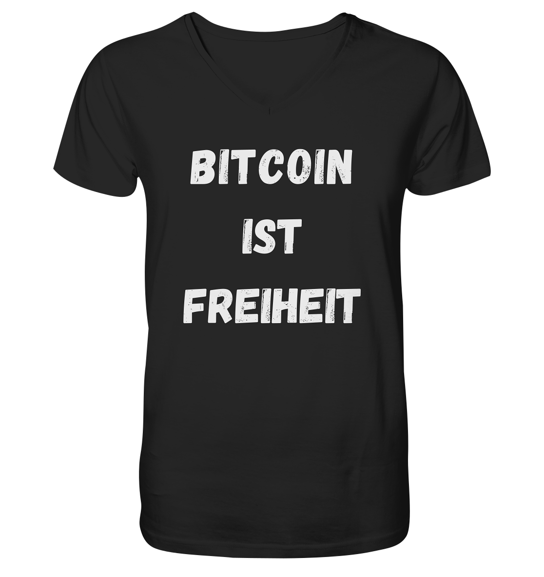 BITCOIN IST FREIHEIT - Mens Organic V-Neck Shirt