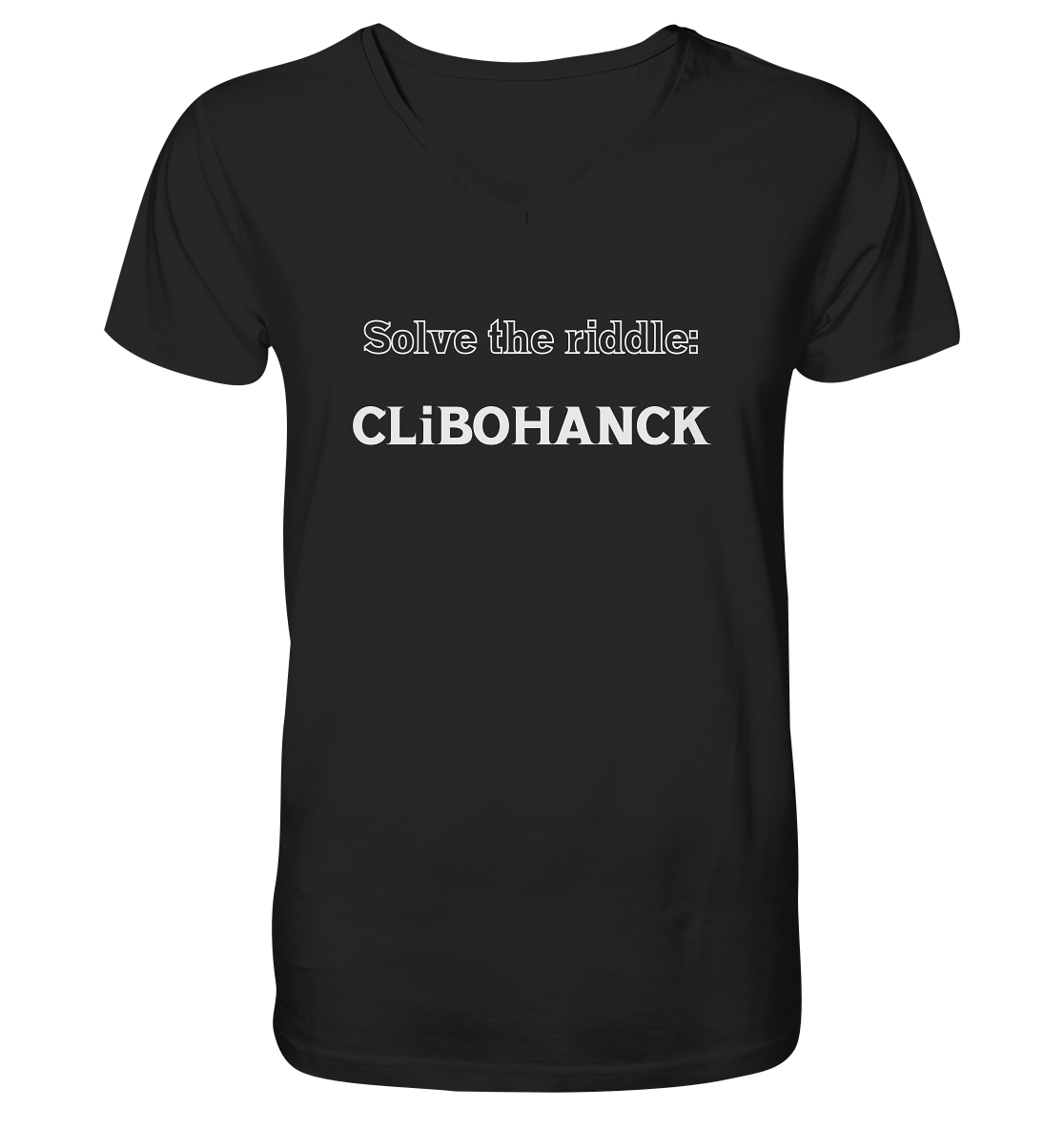 SOLVE THE RIDDLE - CLiBOHANCK - Mens Organic V-Neck Shirt