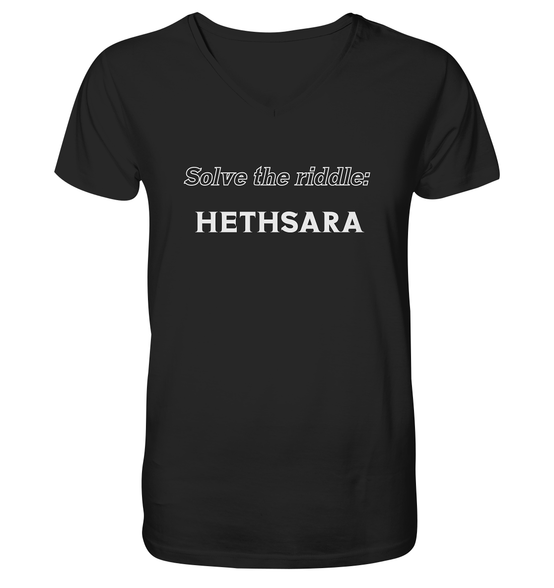 SOLVE THE RIDDLE - HETHSARA - Mens Organic V-Neck Shirt