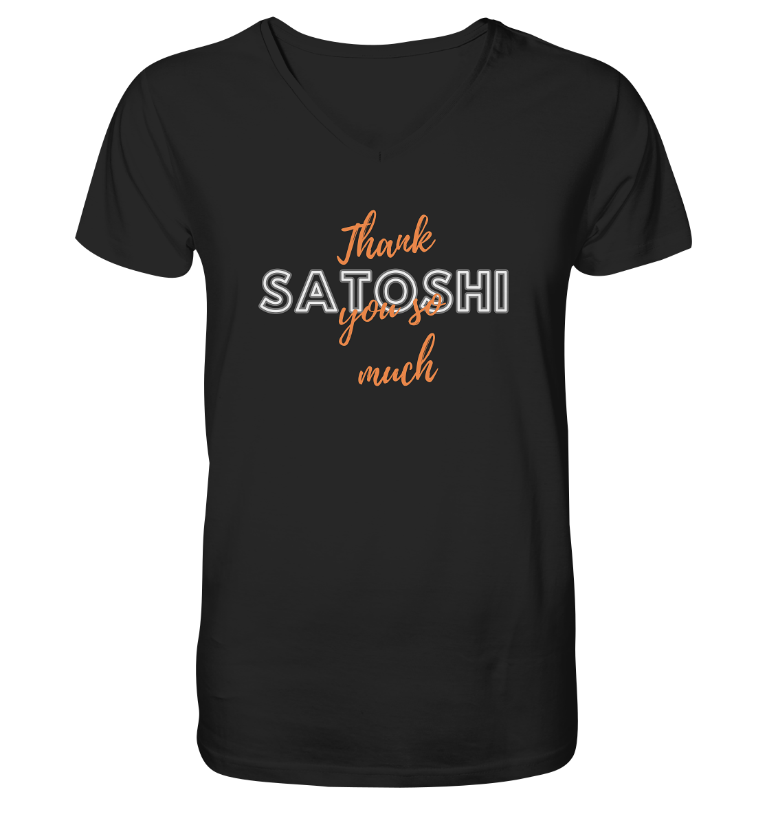 THANK YOU SO MUCH SATOSHI (Variante Chaos) - Mens Organic V-Neck Shirt