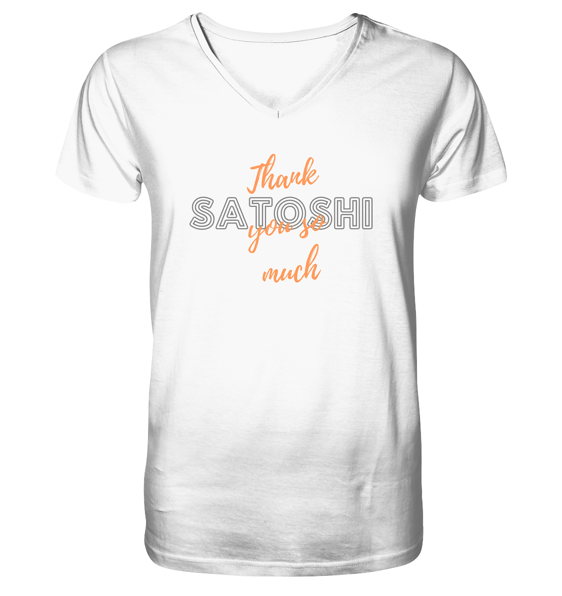 THANK YOU SO MUCH SATOSHI (Variante Chaos) - Mens Organic V-Neck Shirt