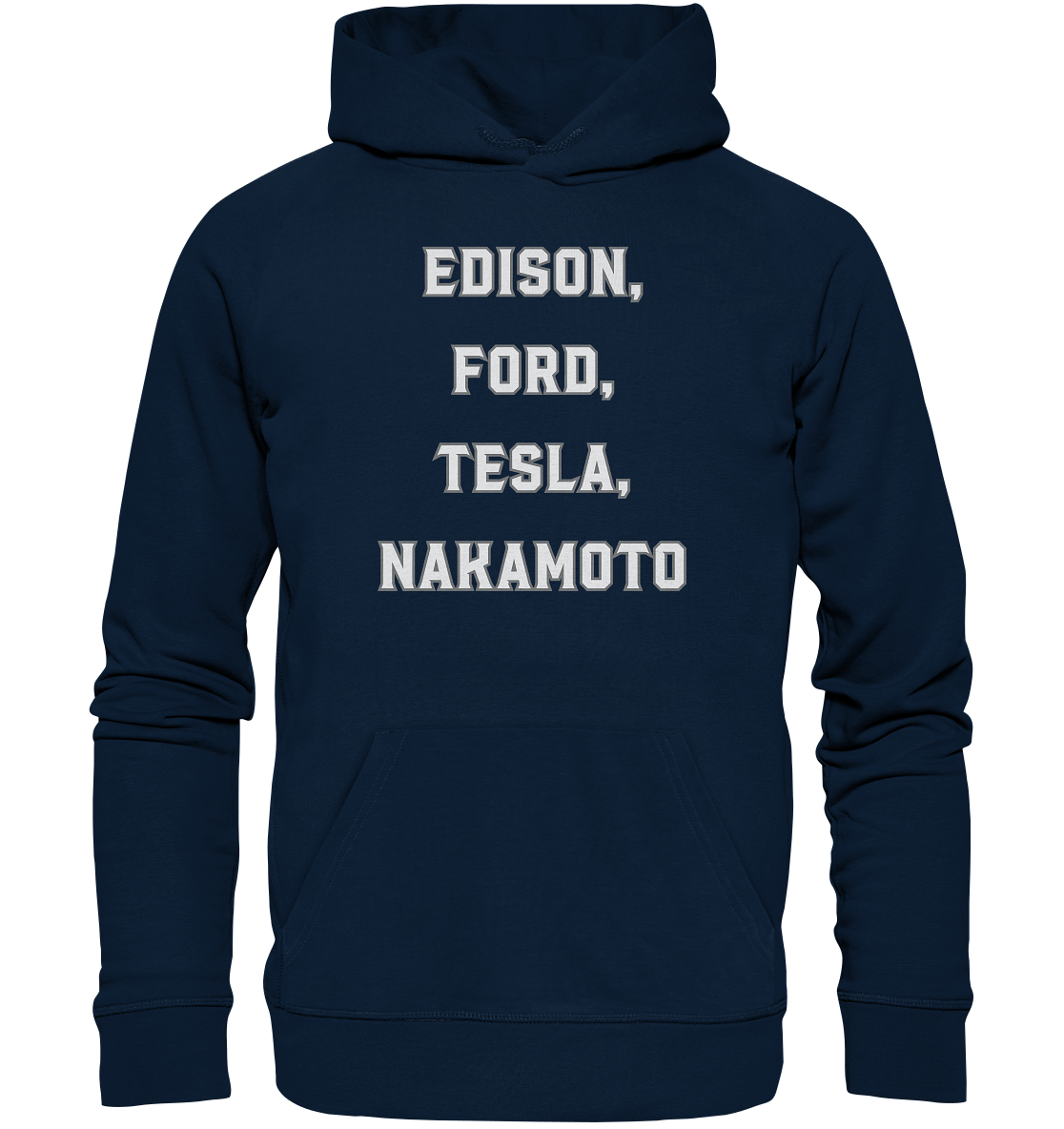 Erfinder: EDISON, FORD, TESLA, NAKAMOTO - Organic Basic Hoodie