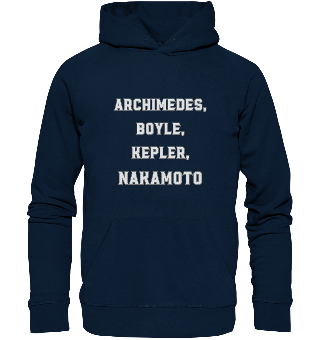 ARCHIMEDES, BOYLE, KEPLER, NAKAMOTO - Organic Basic Hoodie