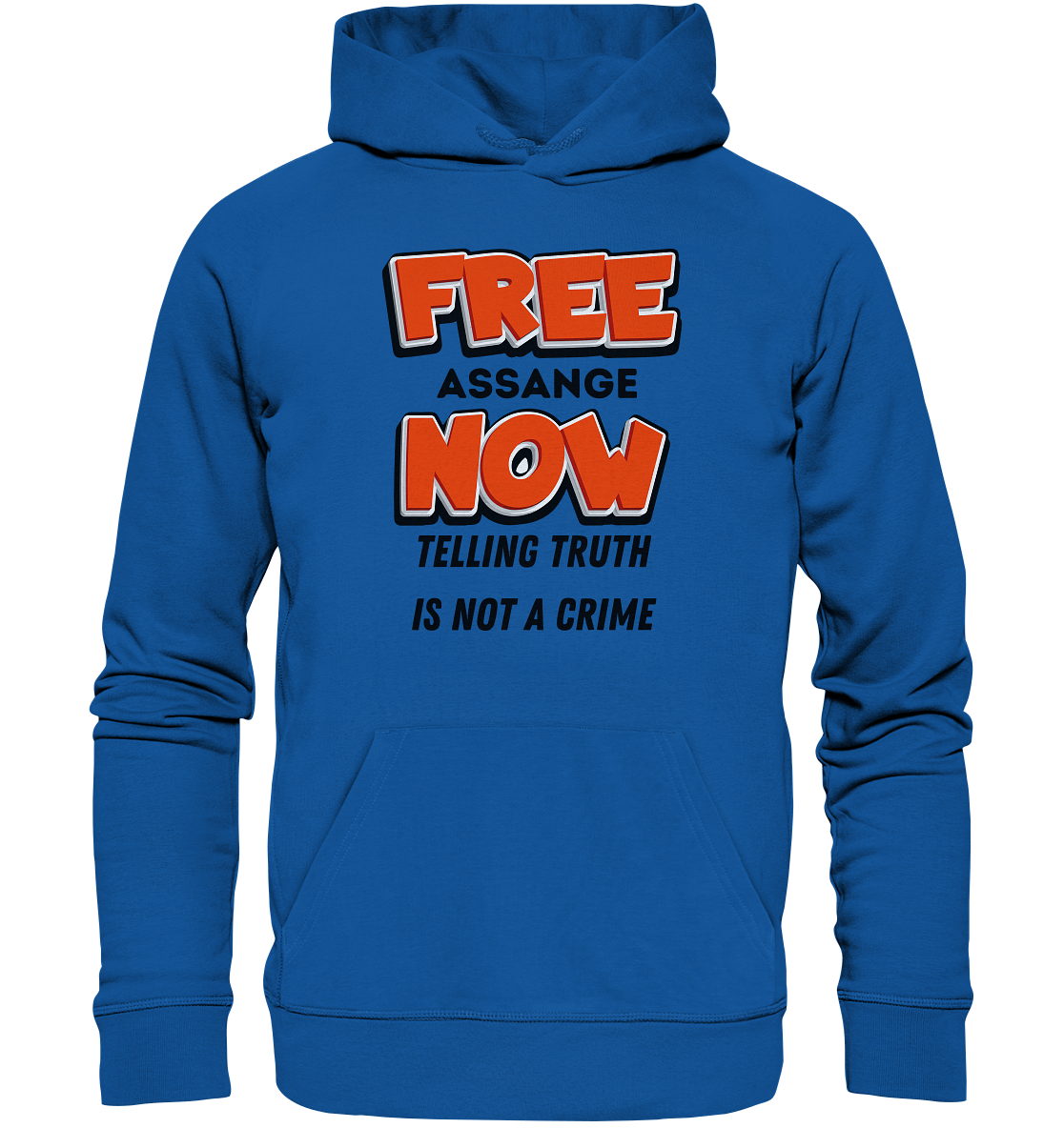 FREE ASSANGE NOW - TELLING TRUTH IS NOT A CRIME - Organic Basic Hoodie