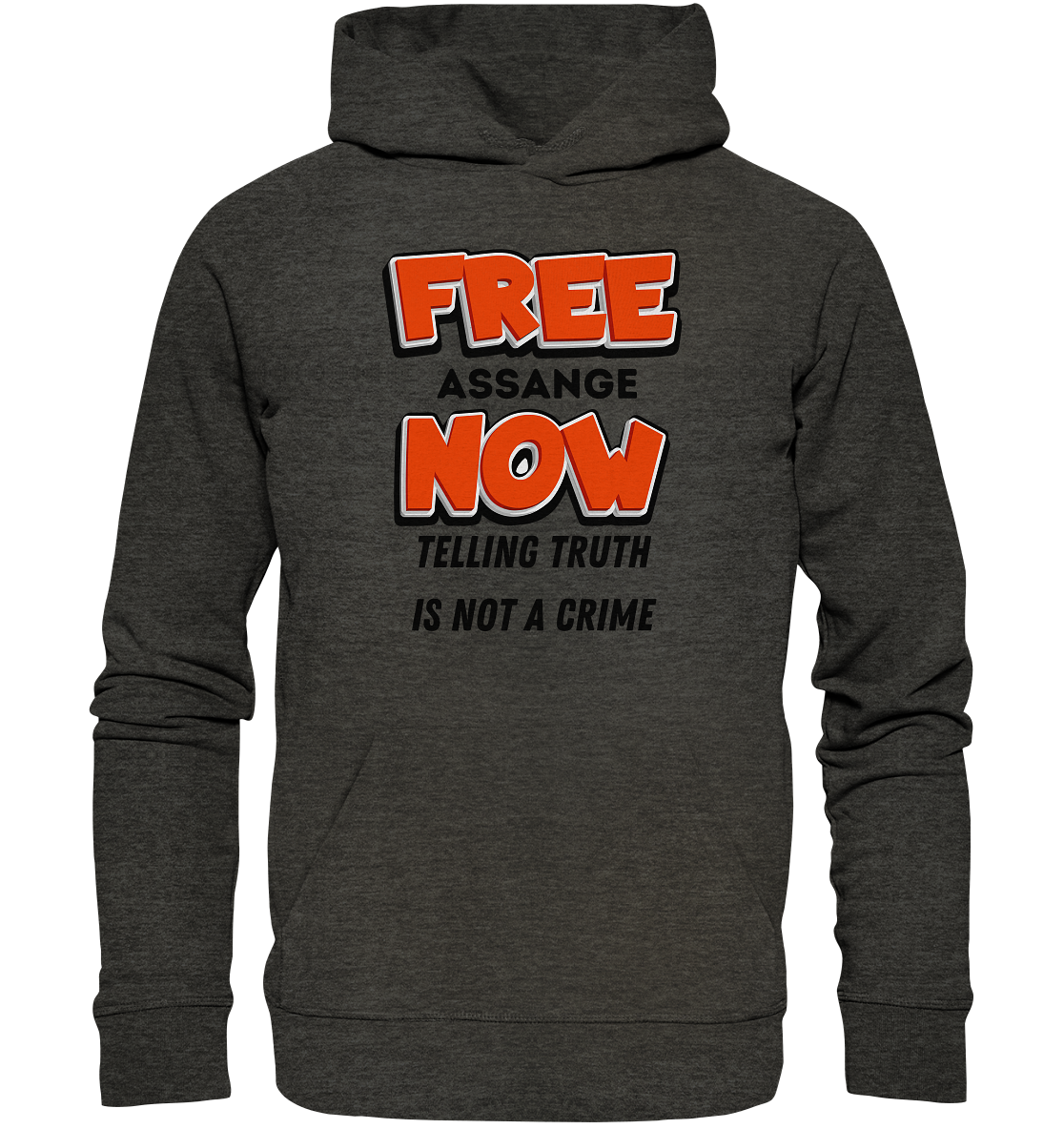 FREE ASSANGE NOW - TELLING TRUTH IS NOT A CRIME - Organic Basic Hoodie